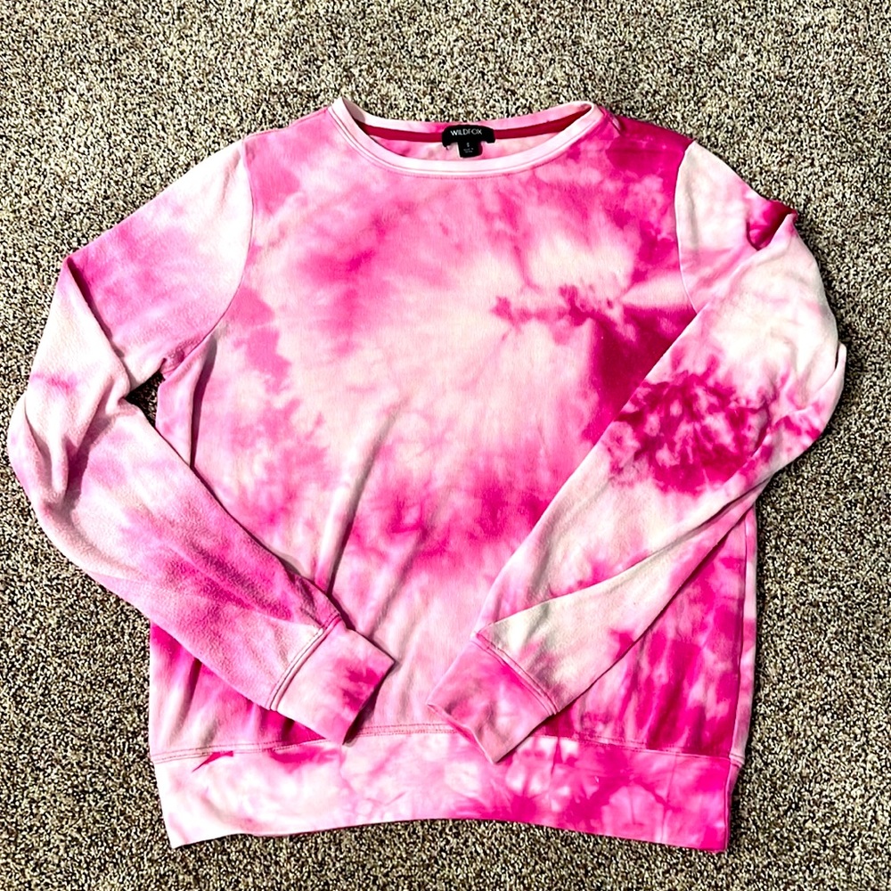 Wildfox Pink Tye Dye Sweatshirt